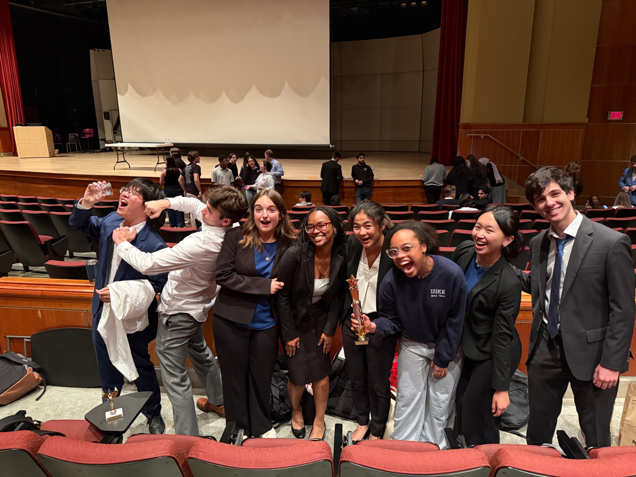Duke Mock Trial in the trial room