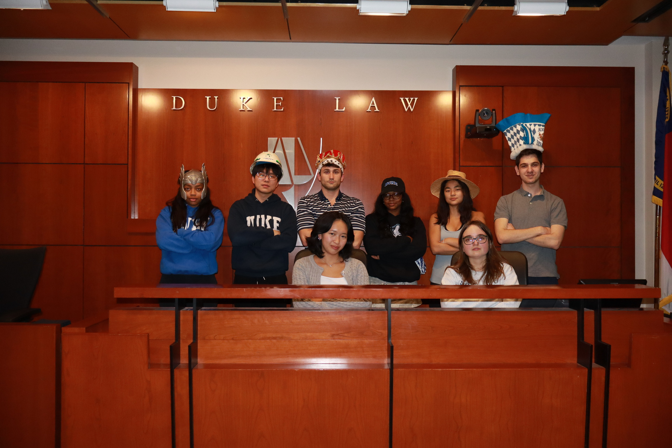 Duke Mock Trial members in the trial room