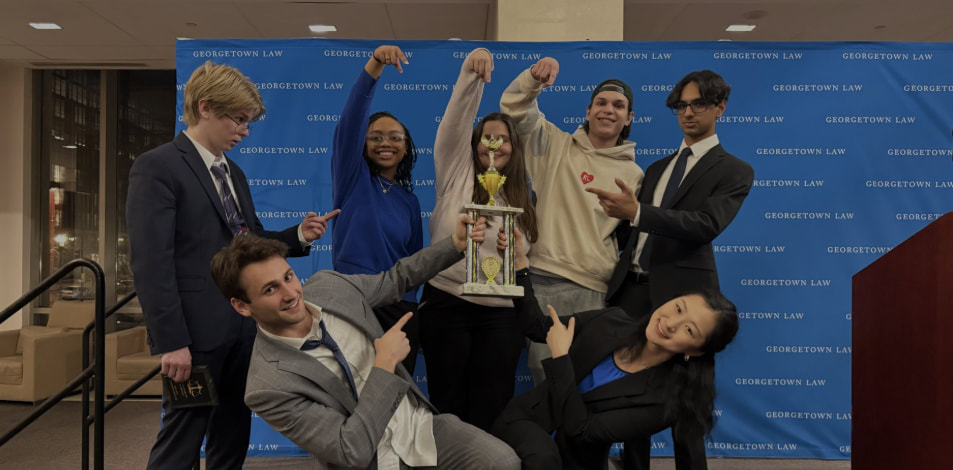 Duke Mock Trial members celebrating a win